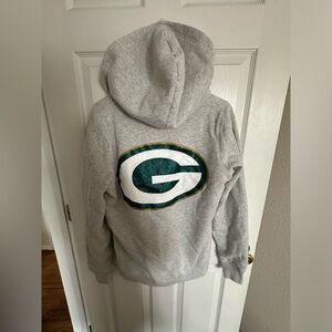 Victoria’s Secret Pink womens faux fur Packers NFL hoodie